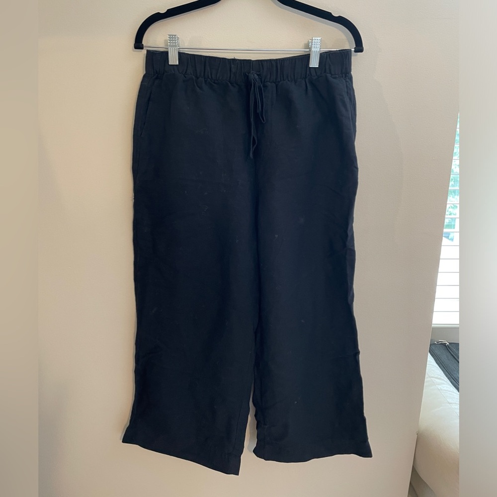 Abercrombie & Fitch Pull On Drawstring Wide Leg Linen Pants